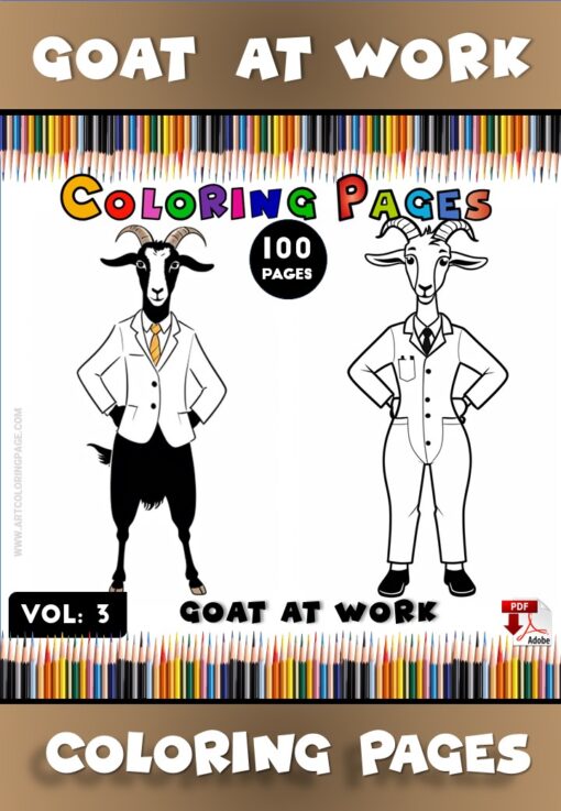 Unleash Creativity with Coloring Pages of Goats Vol 3