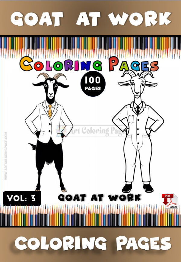 Unleash Creativity with Coloring Pages of Goats Vol 3
