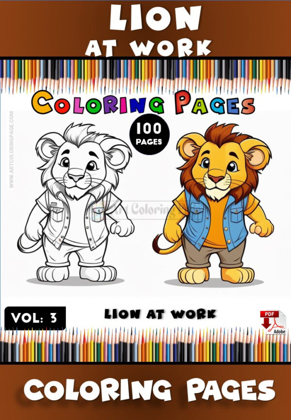 Unleash Creativity with Lion Coloring for Kids Vol: 3!
