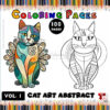 Unleash Your Creativity with Abstract Cat Coloring Pages Vol 1!