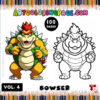 Unleash Your Creativity with Bowser Mario Coloring Pages Vol 4!