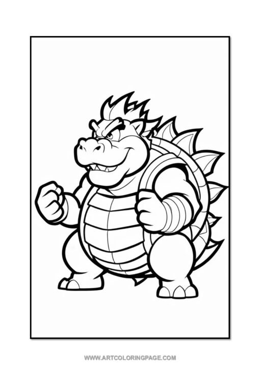 Unleash Your Creativity with Bowser Mario Coloring Pages Vol: 4! - Image 5