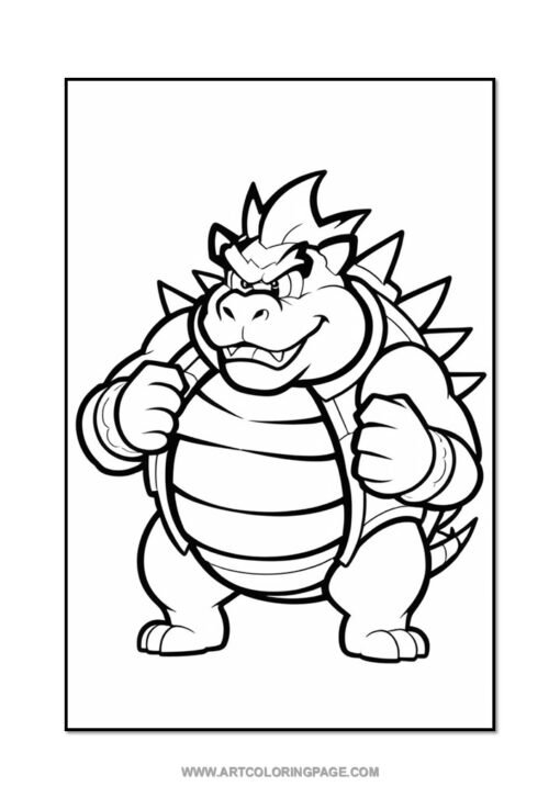 Unleash Your Creativity with Bowser Mario Coloring Pages Vol: 4! - Image 3