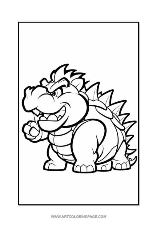 Unleash Your Creativity with Bowser Mario Coloring Pages Vol: 4! - Image 2