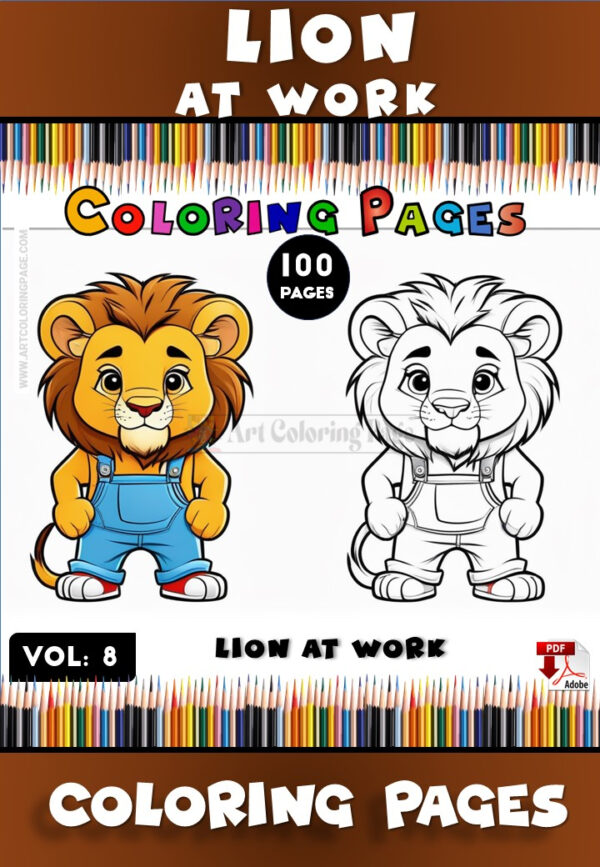 Unleash Your Creativity with Lion Coloring Pages Printable Vol 8!