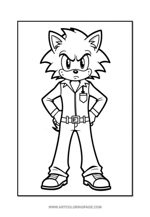 Unleash Your Creativity with Shadow the Hedgehog Coloring Pages Vol: 4! - Image 4