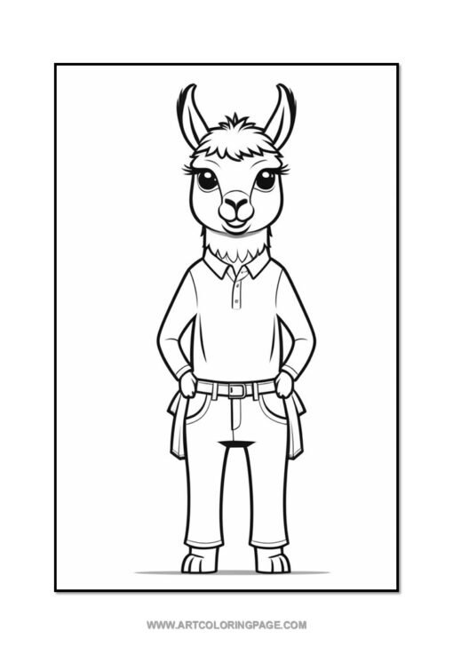 Unleash Your Creativity with the Llama Coloring Page Vol: 1! - Image 5