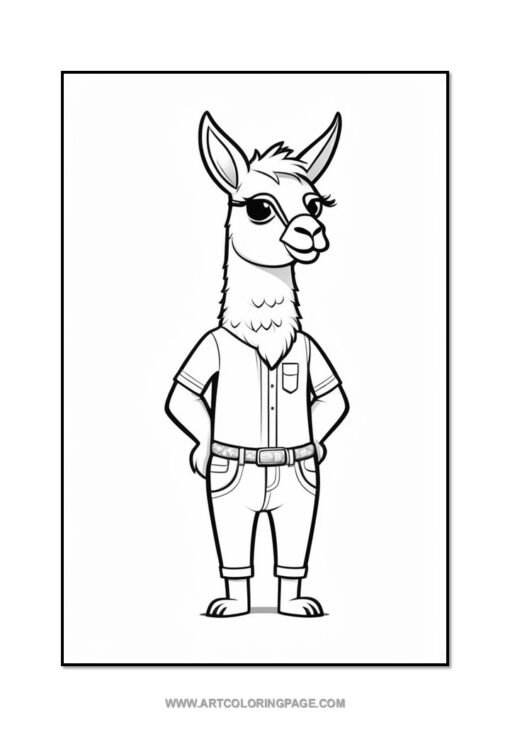 Unleash Your Creativity with the Llama Coloring Page Vol: 1! - Image 2