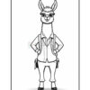 A cartoon llama wearing glasses, a collared shirt, and suspenders, standing confidently with its arms crossed, set against a white background.