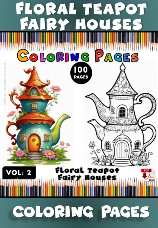 Unlock More Magic with Teapot Fairy House Drawing Vol: 2