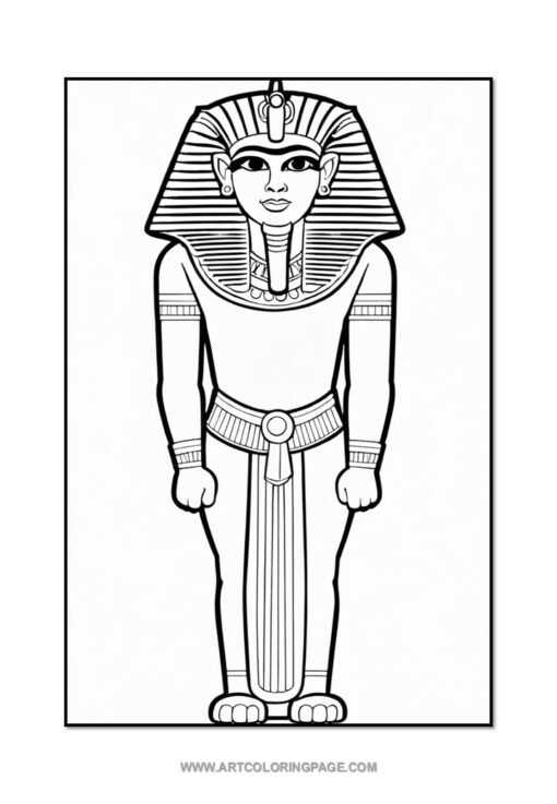 Ancient Egypt with Pharaoh Coloring Pages Printable Vol: 5! - Image 5