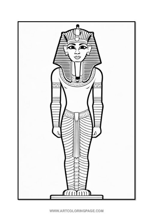 Ancient Egypt with Pharaoh Coloring Pages Printable Vol: 5! - Image 3