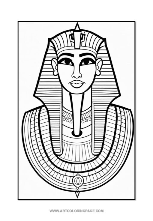 Ancient Egypt with Pharaoh Coloring Pages Printable Vol: 5! - Image 2