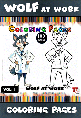 Howl with Creativity: Wolf Coloring Pages for Kids vol 1 - Image 2