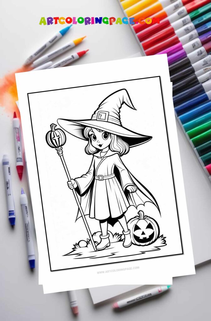 witches Halloween Coloring