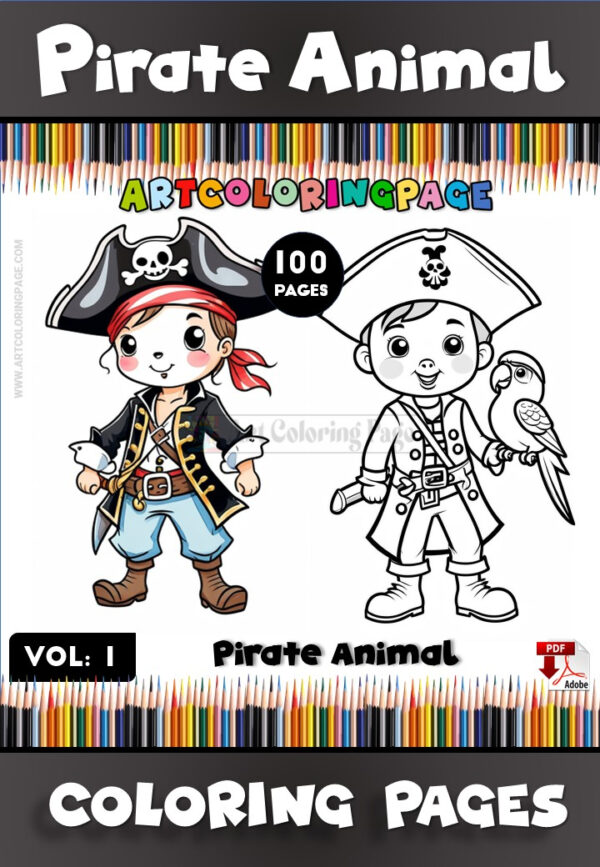 Ahoy Matey! Dive into Adventure with Pirate Anime Coloring Pages Vol.1