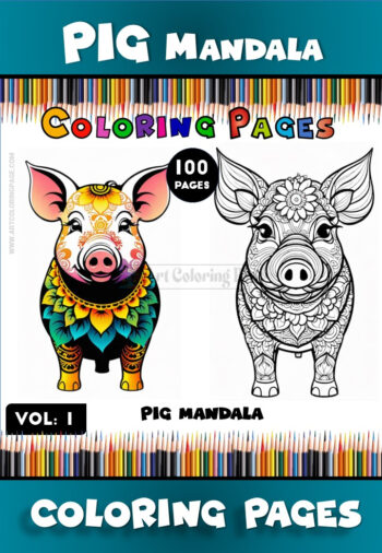 Baby Pig Coloring Page Monday Mandala Vol. 1 – Adorable and Creative Fun