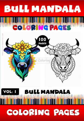 Bull Mandala Coloring Book Vol. 1 – Strength and Creativity Combined