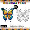 Butterfly Coloring Pages Vol1. Relax and Create with Nature’s Beauty
