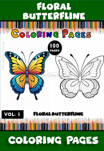 Butterfly Coloring Pages Vol1. Relax and Create with Nature’s Beauty