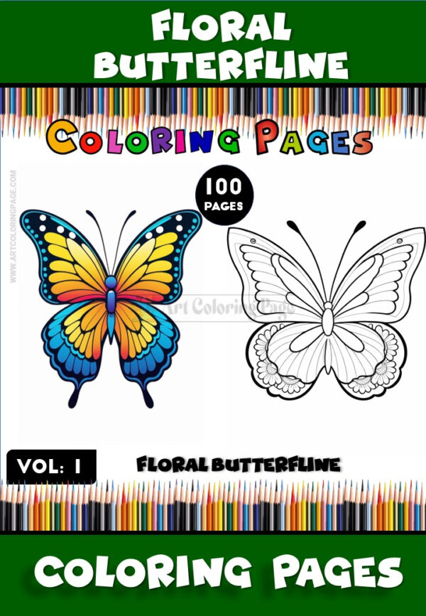 Butterfly Coloring Pages Vol1. Relax and Create with Nature’s Beauty