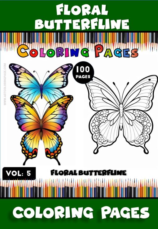 Butterfly Coloring Sheets Vol5 Relax and Create with Stunning Designs