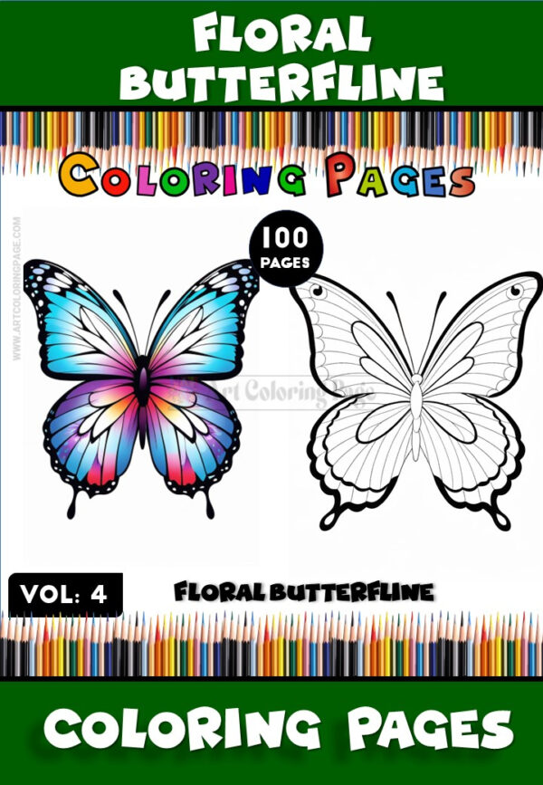 Butterfly Coloring for Kids Vol. 4 – Fun and Creativity for Little ArtistsDiapositive1