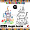 Castle Color Page for Kids Vol. 6 – Fun and Magical Coloring Adventures
