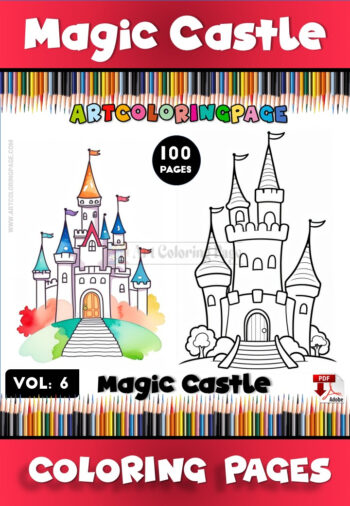 Castle Color Page for Kids Vol. 6 – Fun and Magical Coloring Adventures