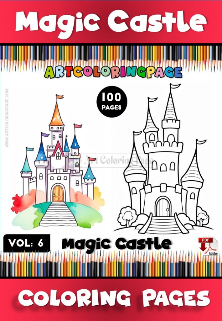 Castle Color Page for Kids Vol. 6 – Fun and Magical Coloring Adventures