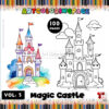 Castle Coloring Page for Kids Vol. 3 – Fun and Magical Coloring Adventures