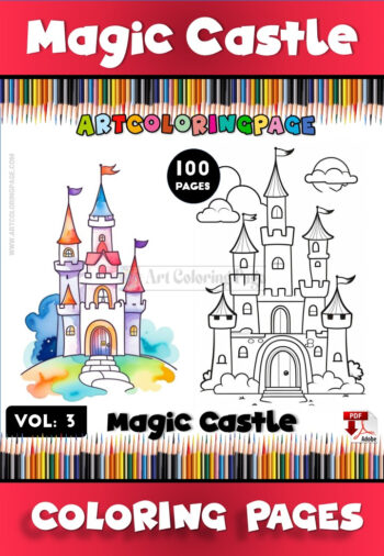 Castle Coloring Page for Kids Vol. 3 – Fun and Magical Coloring Adventures