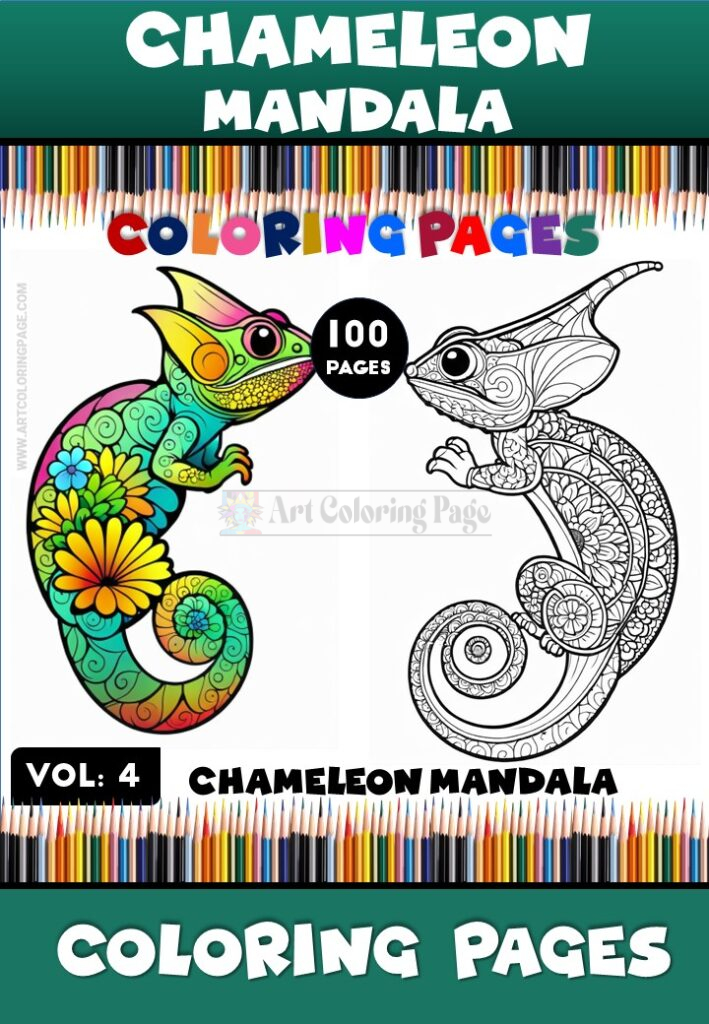 Chameleon Coloring Pages for Kids Vol. 4 – Fun and Creative Adventures