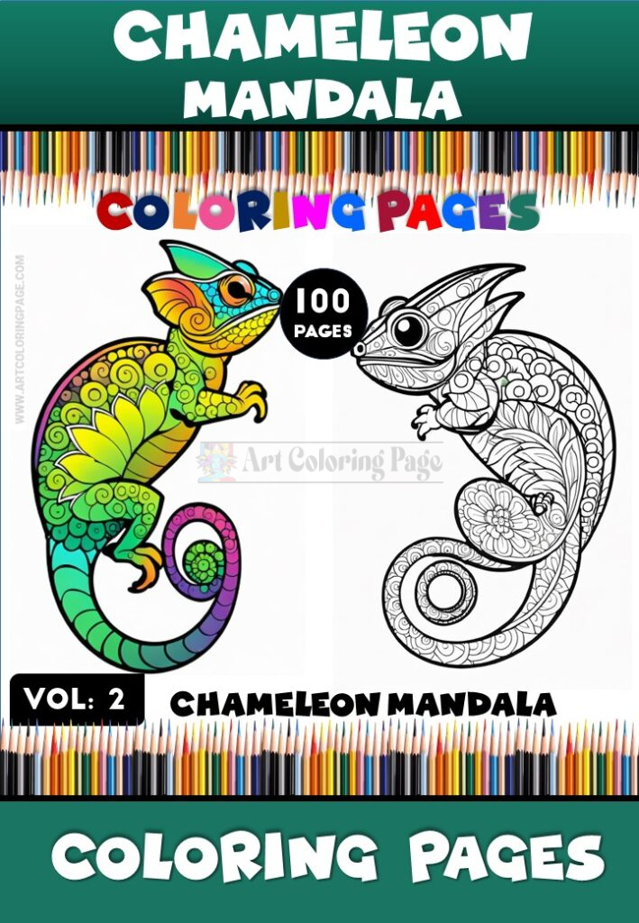 Chameleon Mandala Coloring Book Vol. 2 – Vibrant and Relaxing Creativity