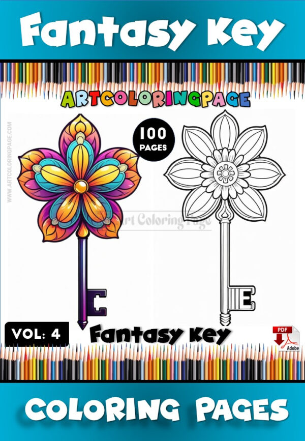 Color Key Coloring Pages Vol. 4 – Unlock Your Creativity
