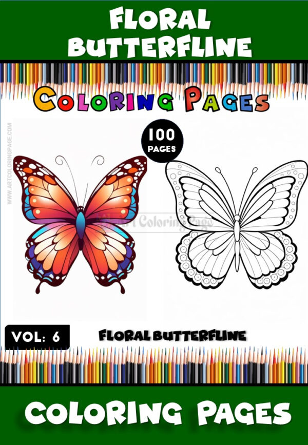 Colorful Butterfly Coloring Book Vol. 6 – Bring Nature’s Beauty to Life
