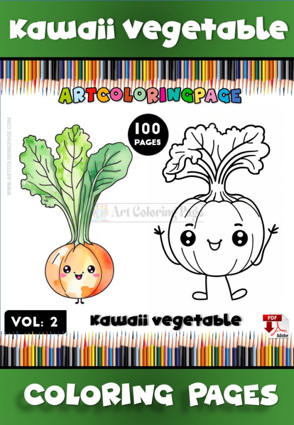 Colorful Vegetables for Kids Vol. 2 – Fun and Healthy Coloring Adventures