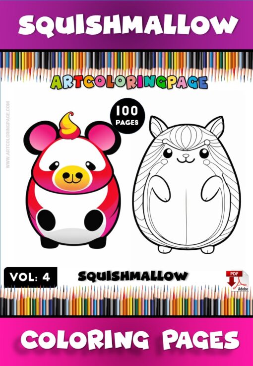 Coloring Book Squishmallows Coloring Page Vol. 4