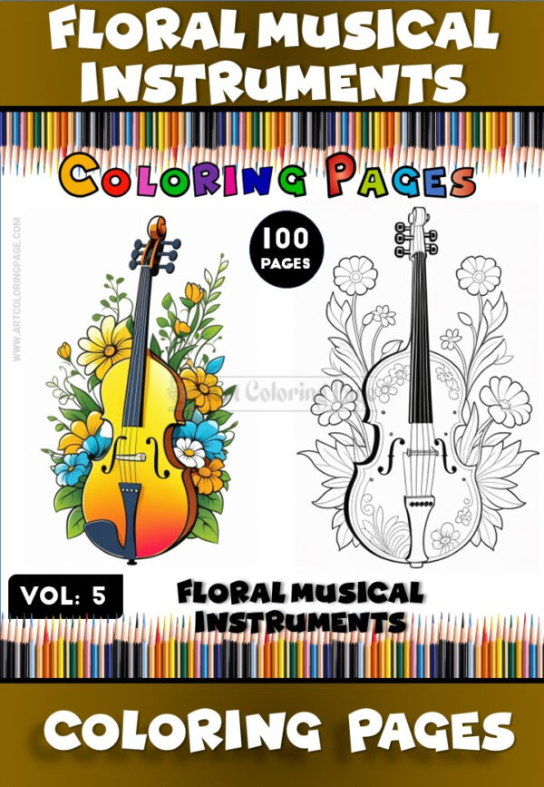 Coloring Musical Instruments Vol. 5 – Fun and Creativity for Music Lovers