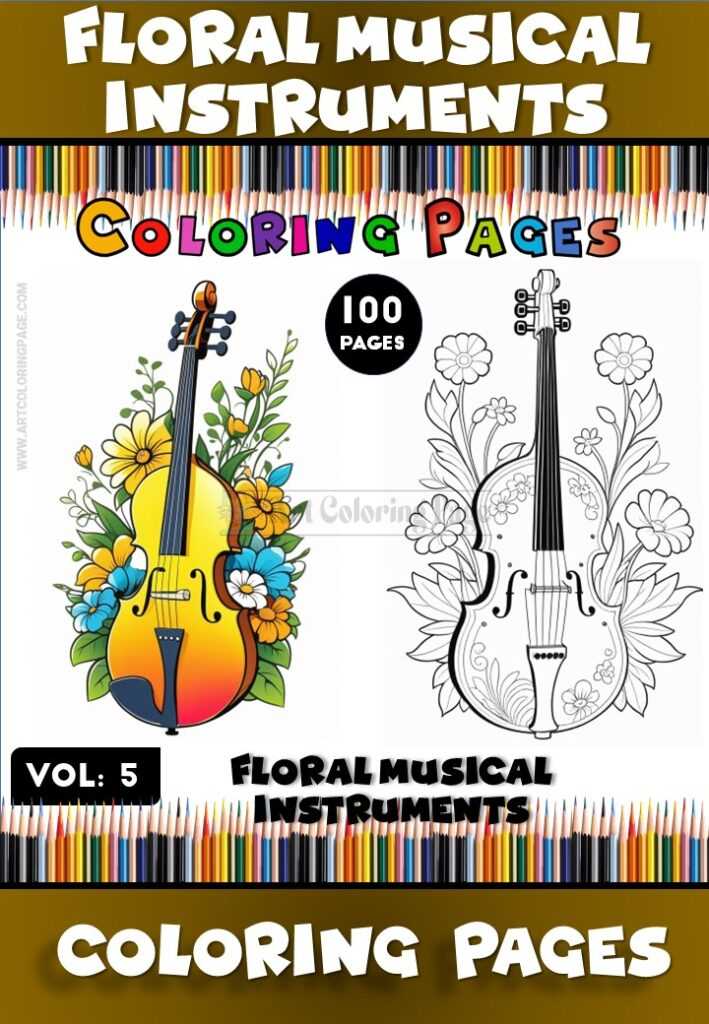 Coloring Musical Instruments Vol. 5 – Fun and Creativity for Music Lovers