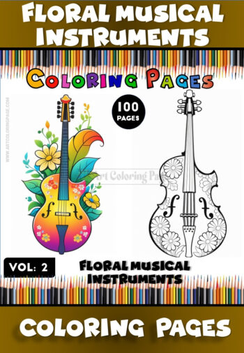 Coloring Pages: Musical Instruments Vol. 2 – Fun and Creativity for Music