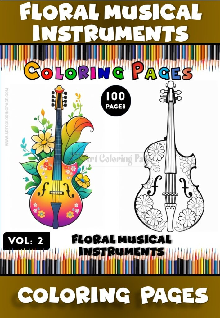Coloring Pages: Musical Instruments Vol. 2 – Fun and Creativity for Music