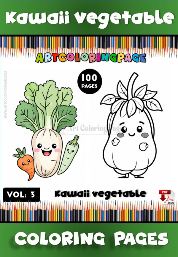 Coloring Pages for Vegetables Vol. 3 – Fun and Creative Learning