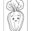 A cute cartoon-style turnip with a smiling face and leafy green tops, set against a plain white background.