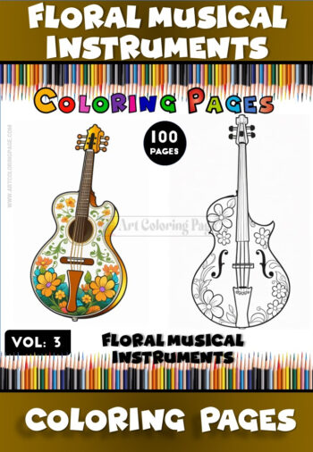 Coloring Pages of Musical Instruments Vol.3 – Creative Fun for Music