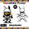 Adorable Adventures with Cute Ninja Bunny Coloring Book Vol. 4!