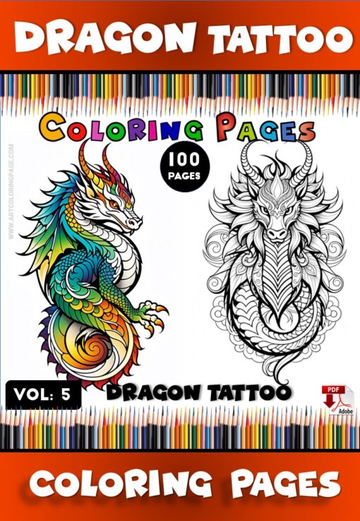 Dragon Tattoo Design for Adults Vol 5 Bold Art for Creative Souls