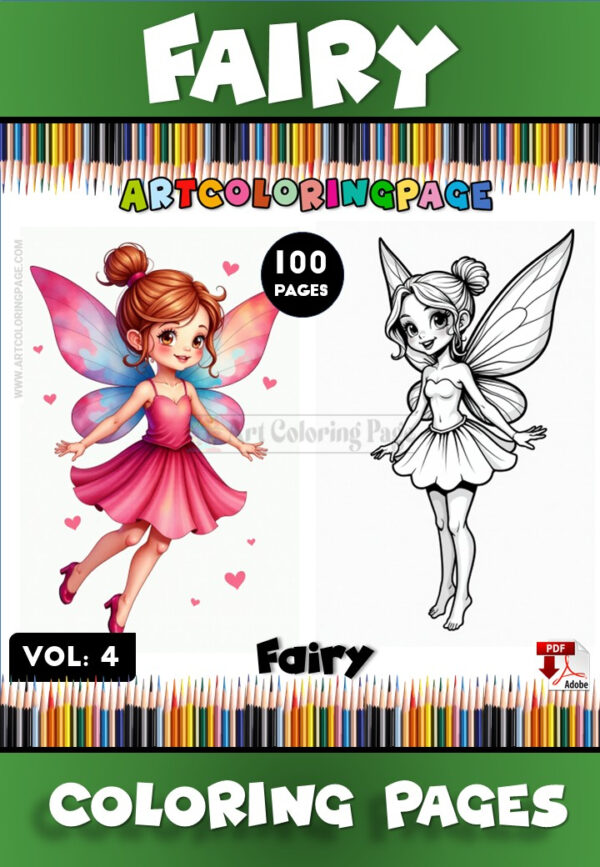 Fairies Coloring Pages for Children’s Vol. 4 – Magical and Creative Fun