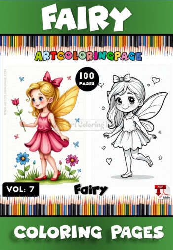 Fairy Coloring Pages for Adults Vol. 7 – Magical and Relaxing Fun