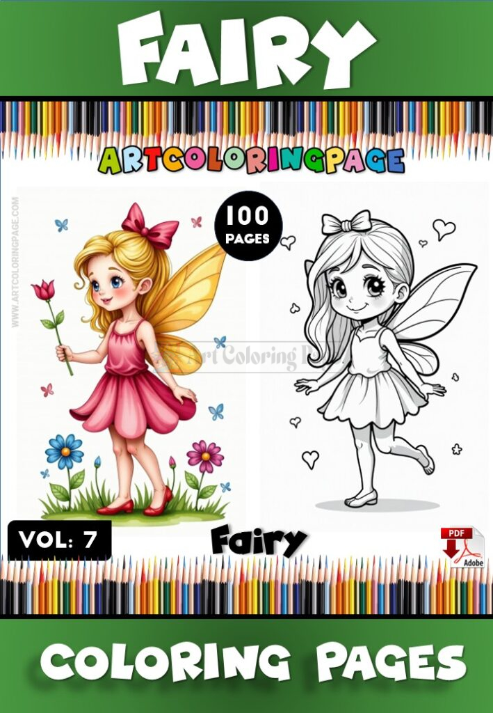 Fairy Coloring Pages for Adults Vol. 7 – Magical and Relaxing Fun